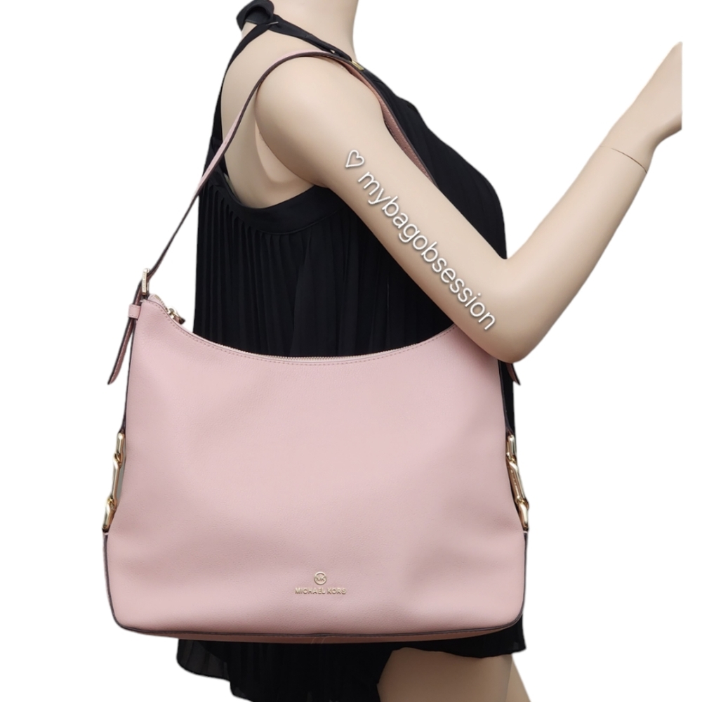 Michael Kors Laney Large Pink Hobo Shoulder Bag - Picture 8 of 9